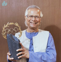 Yunus receives Olympic Laurel at Tokyo Olympics 2020 inauguration: Nobel Laureate urges athletes to create a world of “Three Zeros” Yunus receives Olympic Laurel at Tokyo Olympics 2020 inauguration: Nobel Laureate urges athletes to create a world of “Three Zeros”